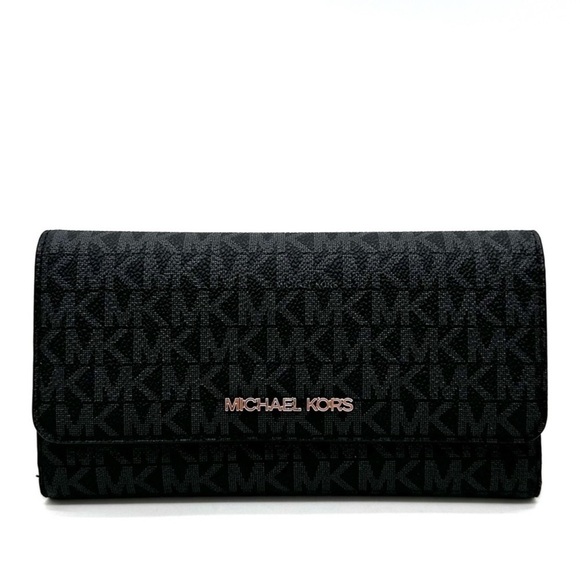 Michael Kors Large Trifold Wallet Black (NWT) - Picture 1 of 8